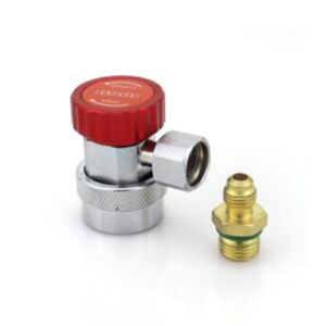 DSZH คอปเปอร์ วาล์วสำหรับเติมน้ำยาแอร์รถยนต์ ด้าน HIGH พร้อมข้อต่อ รุ่น QC-19H