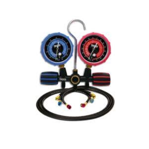 TASCO BLACK เกจวัดน้ำยาแอร์ พร้อมสายชาร์จน้ำยา รุ่น TB120SM ii สำหรับ R12, R22, R134a, R404a