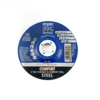 PFERD ใบเจียร์เหล็ก ตราม้าลอดห่วง ขนาด 4 นิ้ว รุ่น E 100-3 CERAMIC SG COMFORT STEEL