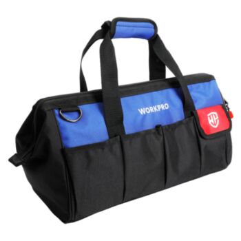 WORKPRO กระเป๋าเก็บ กระเป๋าเก็บเครื่องมือทรงปากกว้างแบบซิปบน ขนาด 300 มม. 12" WP281003, 350 มม. 14" WP281004, 460 มม. 18" WP281005-18 นิ้ว