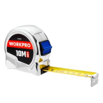 WORKPRO ตลับเมตร ตลับเมตรโครเมียม ขนาด 8m WP261012, 10m WP261013-10 ม. (33 ฟ.)